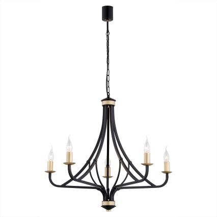 Argon 2171 - Lampadario a sospensione con catena LORENZO 5xE14/7W/230V