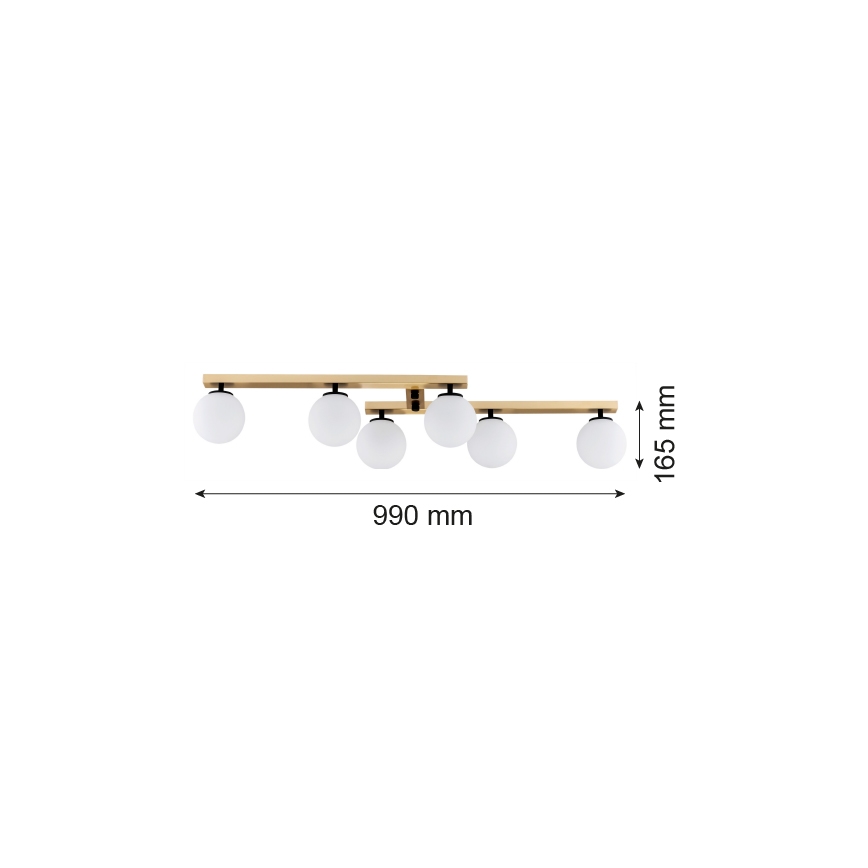 Argon 2544 - Lampadario da parete FREEMONT 6xE14/7W/230V