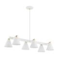 Argon 2551 - Lampadario su palo AVALONE 6xE27/15W/230V bianco/oro