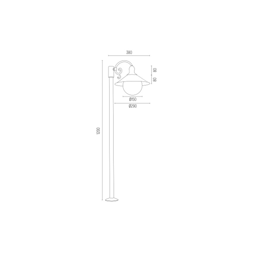Argon 3284 - Lampada da esterno ERBA BIS 1xE27/15W/230V