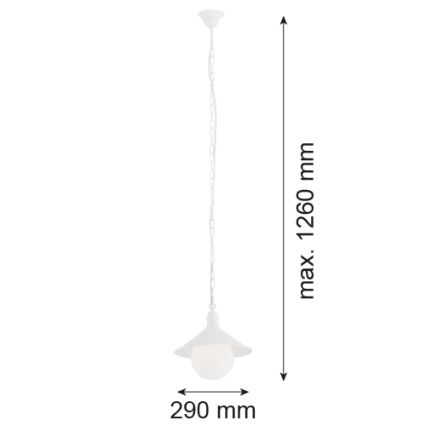 Argon 3296 - Lampadario da esterno ERBA BIS 1xE27/60W/230V