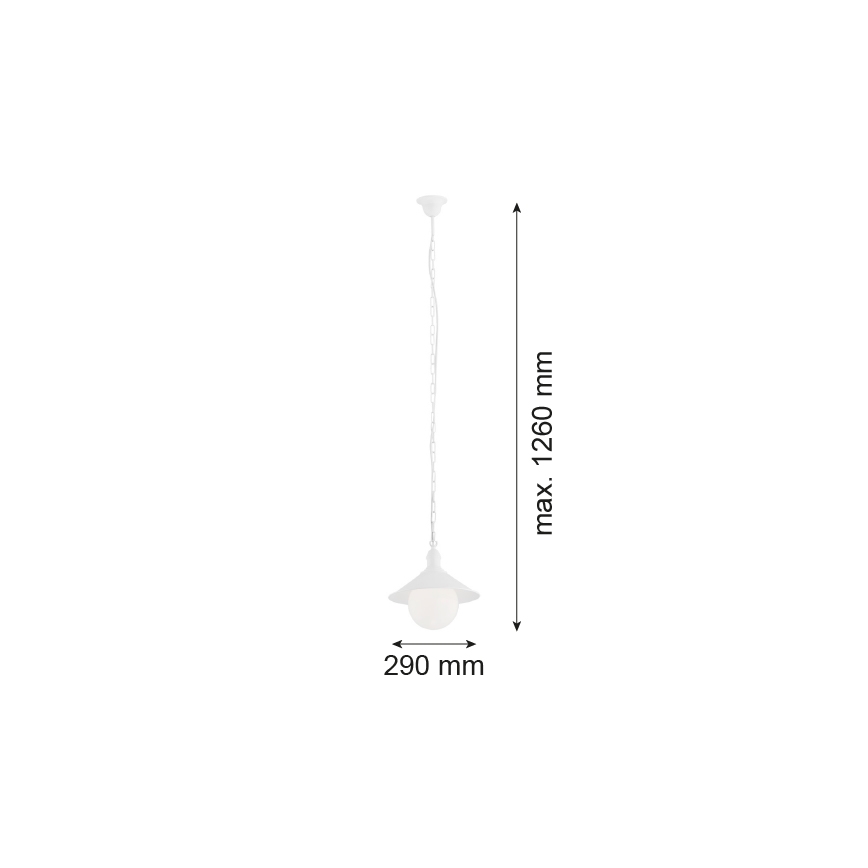 Argon 3296 - Lampadario da esterno ERBA BIS 1xE27/60W/230V