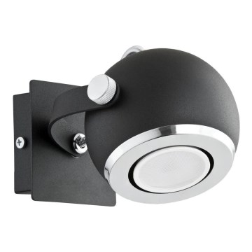 Argon 3638 - Faretto da parete KOS 1xGU10/5W/230V nero/cromo lucido