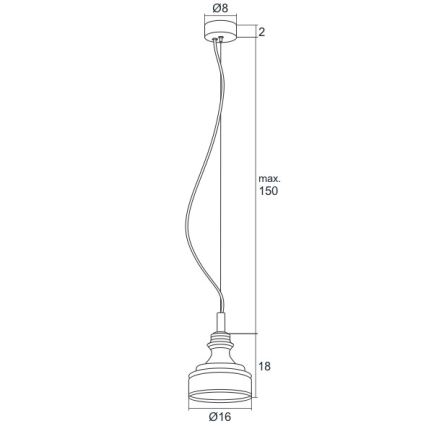 Argon 3795 - Lampadario LED a sospensione con filo TULUZA LED/5W/230V