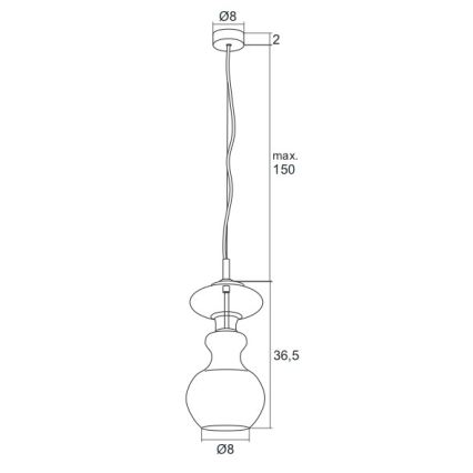 Argon 3800 - Lampadario LED a sospensione con filo MODENA LED/8W/230V