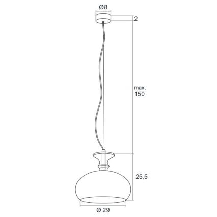 Argon 3805 - Lampadario LED a sospensione con filo GROSSETO LED/8W/230V