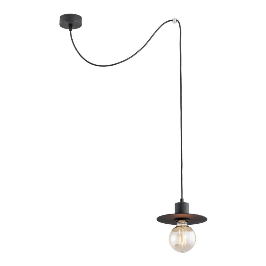 Argon 3835 - Lampadario su corda CORSO 1xE27/15W/230V nero