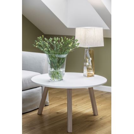 Argon 3840 - Lampada da tavolo LILLE 1xE27/15W/230V bianco