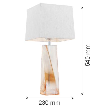 Argon 3840 - Lampada da tavolo LILLE 1xE27/15W/230V bianco