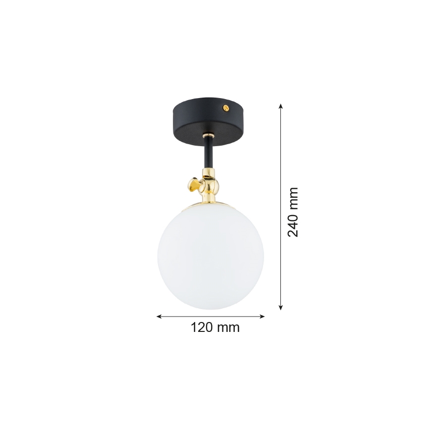 Argon 4003 - Lampadario da bagno LATINA 1xE14/7W/230V IP44 nero/ottone