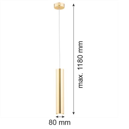 Argon 4057 - Lampadario su corda GOMERA 1xGU10/5W/230V ottone