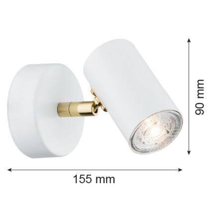 Argon 4209 - Faretto da soffitto LAGOS 1xGU10/5W/230V bianco/dorato