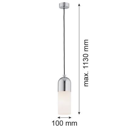 Argon 4211 - Lampadario su corda BURGOS 1xE27/15W/230V cromo lucido