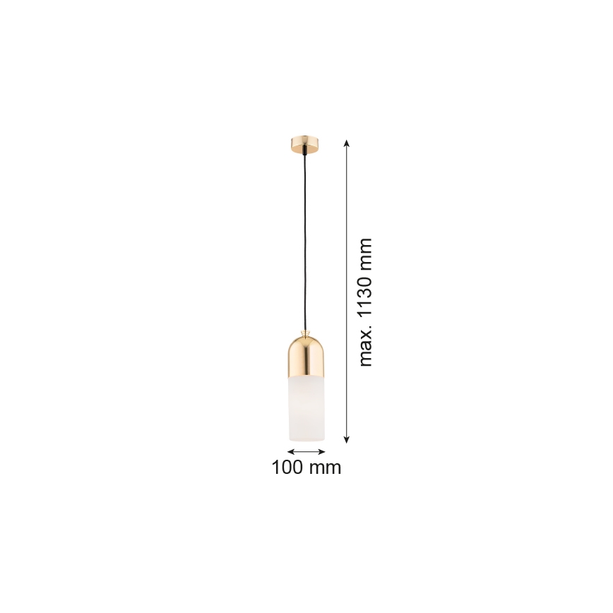Argon 4212 - Lampadario su palo BURGOS 1xE27/15W/230V ottone