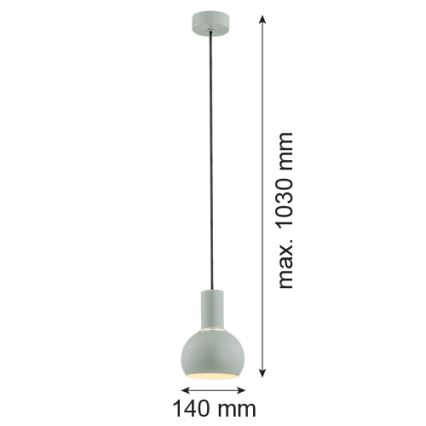 Argon 4214 - Lampadario a sospensione con filo SINES 1xE27/15W/230V verde