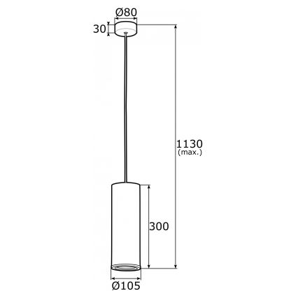 Argon 4246 - Lampadario su filo LINEA 1xE27/15W/230V ottone/nero