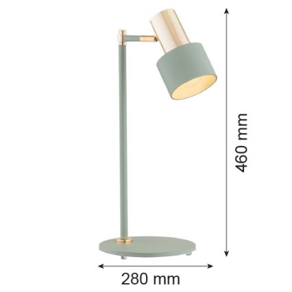 Argon 4276 - Lampada da tavolo DORIA 1xE27/15W/230V verde/ottone