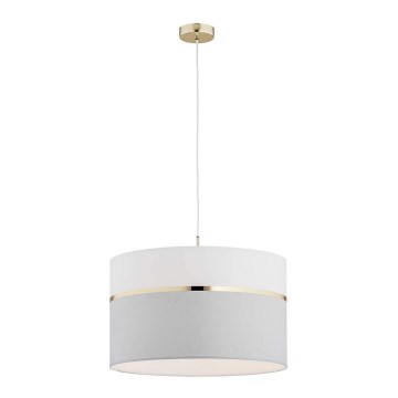 Argon 4285 - Lampadario su filo KASER 1xE27/15W/230V grigio/bianco/ottone