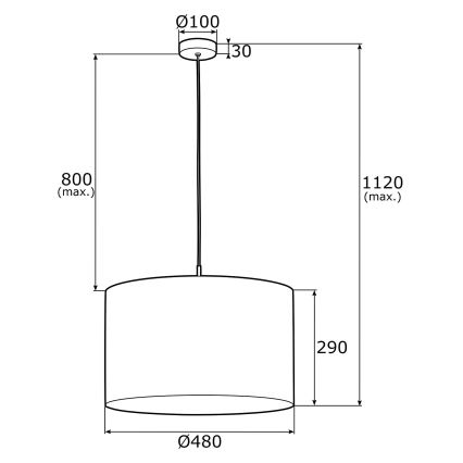 Argon 4285 - Lampadario su filo KASER 1xE27/15W/230V grigio/bianco/ottone