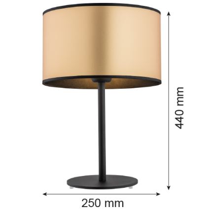 Argon 4297 - Lampada da tavolo KARIN 1xE27/15W/230V ottone/nero