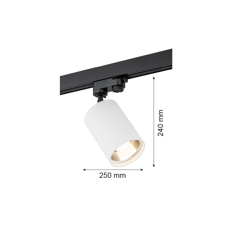 Argon 4305 - Faretto per sistema a binario BERGEN 1xE27/15W/230V bianco