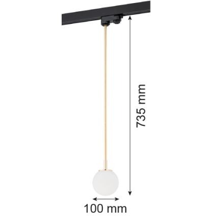 Argon 4308 - Lampadario con sistema a binario BANG 1xG9/6W/230V ottone