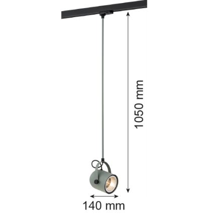 Argon 4313 - Lampadario per sistema a binario NET 1xE27/15W/230V verde