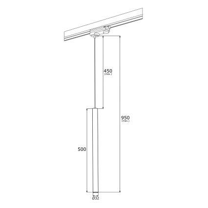 Argon 4319 - Lampadario LED su filo per sistema a binario ELBRUS LED/4,5W/230V ottone