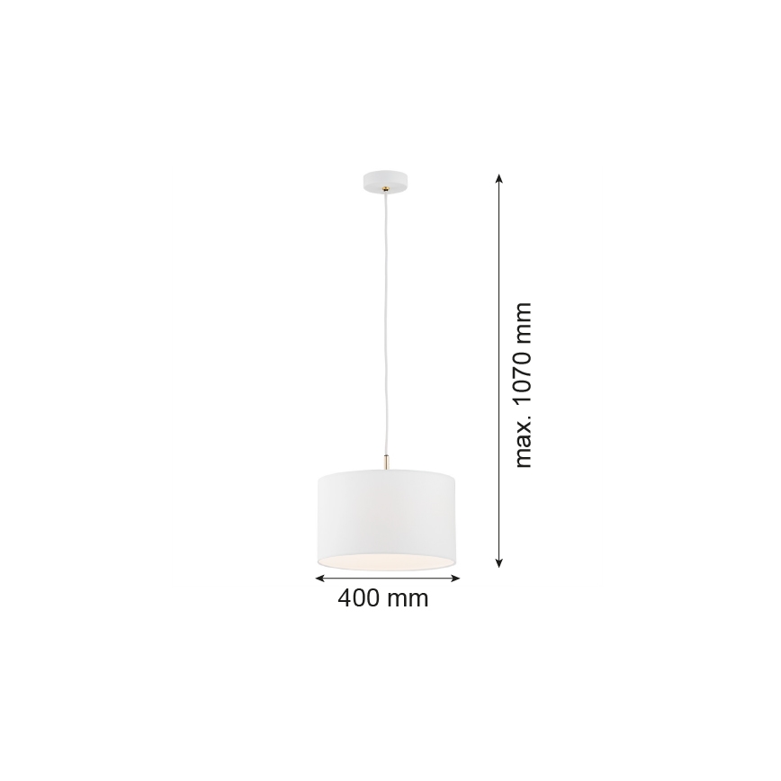 Argon 4343 - Lampadario su palo KARIN 1xE27/15W/230V bianco
