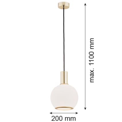 Argon 4357 - Lampadario a sospensione con filo SAGUNTO 1xE27/15W/230V d. 20 cm ottone