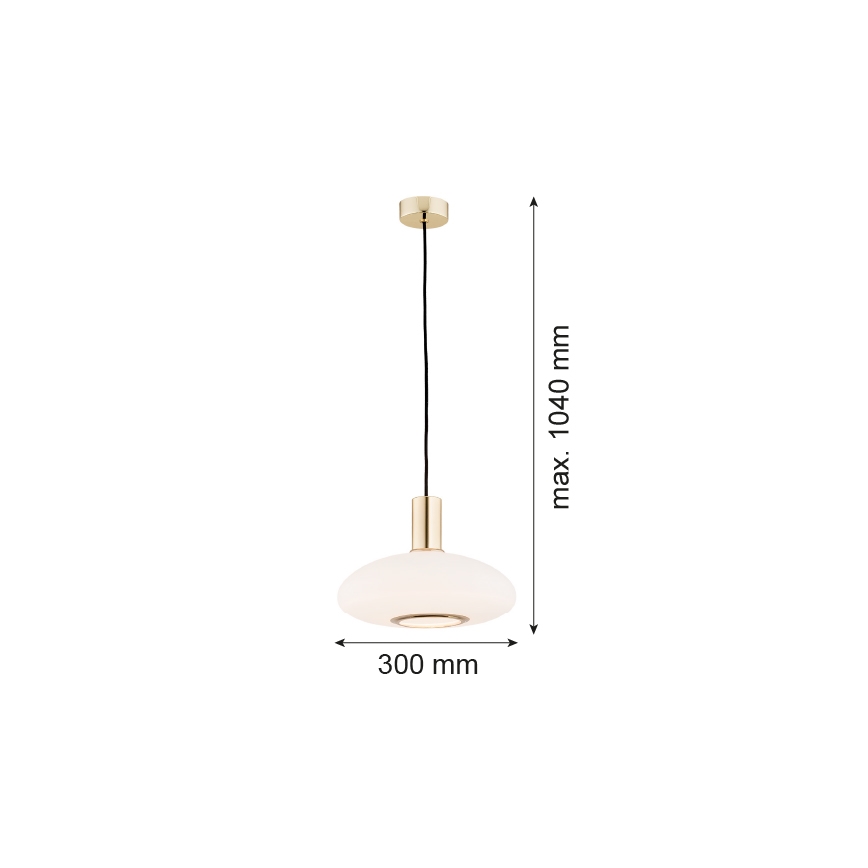 Argon 4358 - Lampadario a sospensione con filo SAGUNTO 1xE27/15W/230V diametro 30 cm ottone