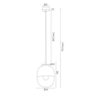 Argon 4675 - Lampadario su filo BALTIMORE 1xE27/15W/230V oro