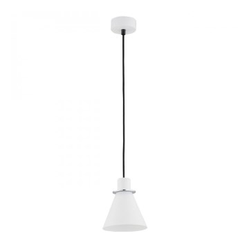 Argon 4681 - Lampadario su corda BEVERLY 1xE27/15W/230V bianco/cromo lucido