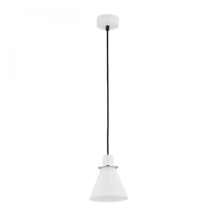 Argon 4681 - Lampadario su corda BEVERLY 1xE27/15W/230V bianco/cromo lucido