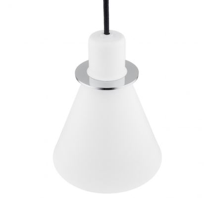 Argon 4681 - Lampadario su corda BEVERLY 1xE27/15W/230V bianco/cromo lucido