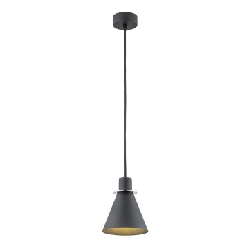 Argon 4688 - Lampadario su filo BEVERLY 1xE27/15W/230V nero/cromo luminoso