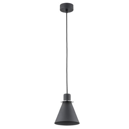 Argon 4688 - Lampadario su filo BEVERLY 1xE27/15W/230V nero/cromo luminoso