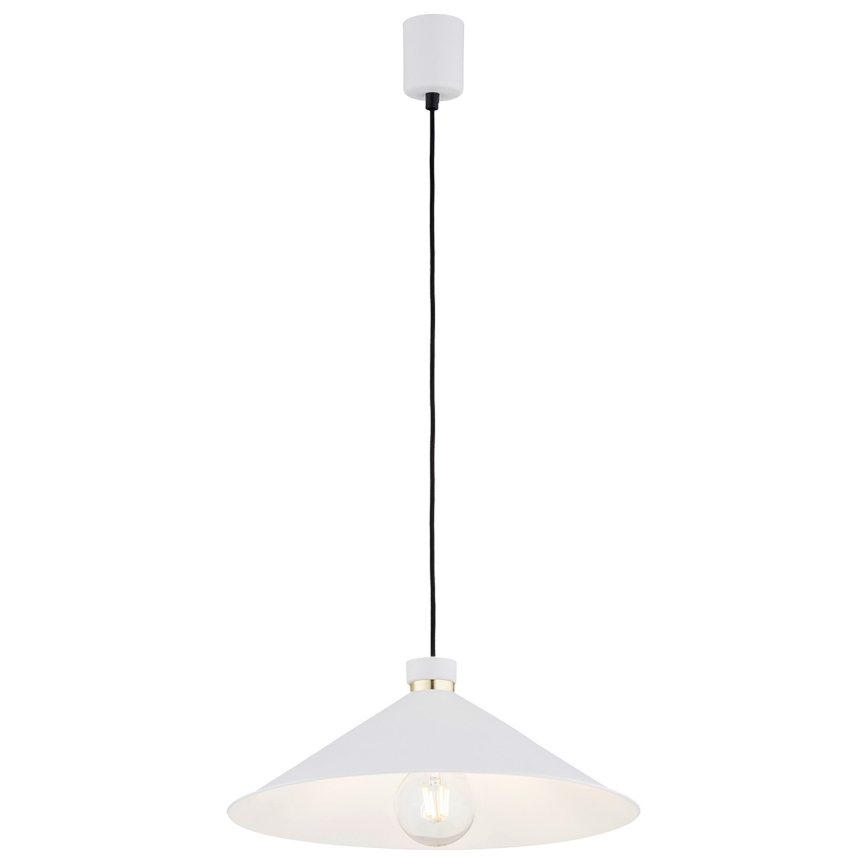 Argon 4693 - Lampadario su corda NASHVILLE 1xE27/15W/230V bianco