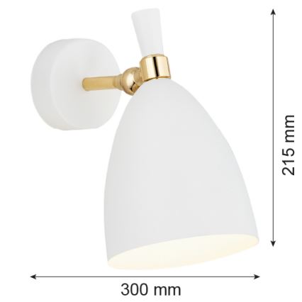 Argon 4699 - Applique  CHARLOTTE 1xE27/15W/230V bianco/oro