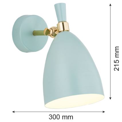 Argon 4700 - Applique CHARLOTTE 1xE27/15W/230V blu/oro