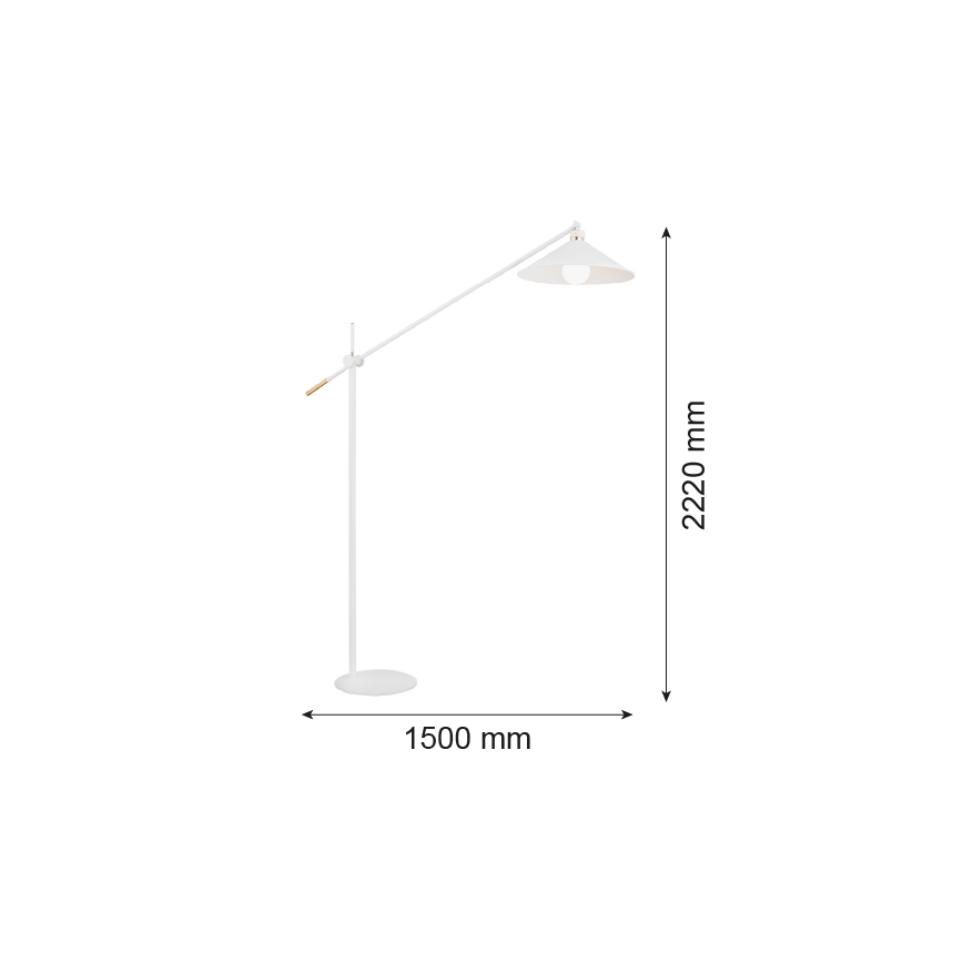 Argon 4731 - Lampada da terra NASHVILLE 1xE27/15W/230V bianca