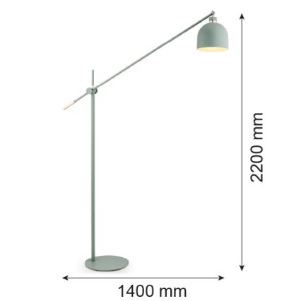 Argon 4736 - Lampada da terra DETROIT 1xE27/15W/230V verde