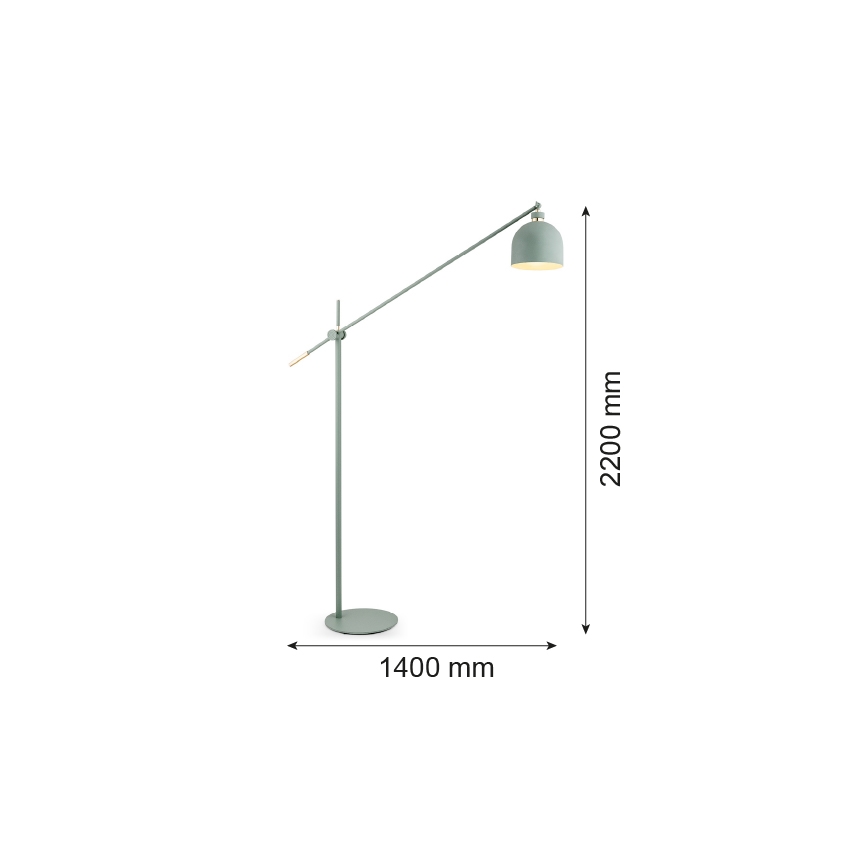 Argon 4736 - Lampada da terra DETROIT 1xE27/15W/230V verde