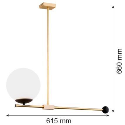 Argon 4738 - Lampadario su palo MEGAN 1xE14/7W/230V