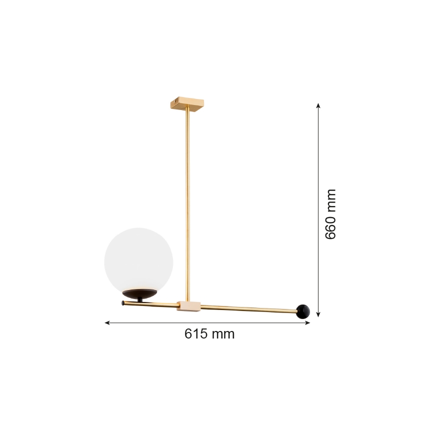 Argon 4738 - Lampadario su palo MEGAN 1xE14/7W/230V