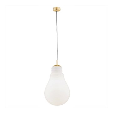 Argon 4879 - Lampadario a sospensione con filo JESSE 1xE27/15W/230V oro/bianco