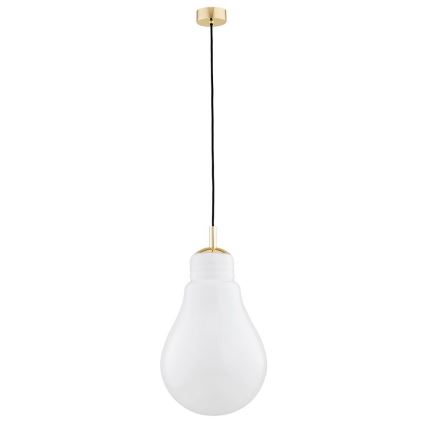 Argon 4879 - Lampadario a sospensione con filo JESSE 1xE27/15W/230V oro/bianco