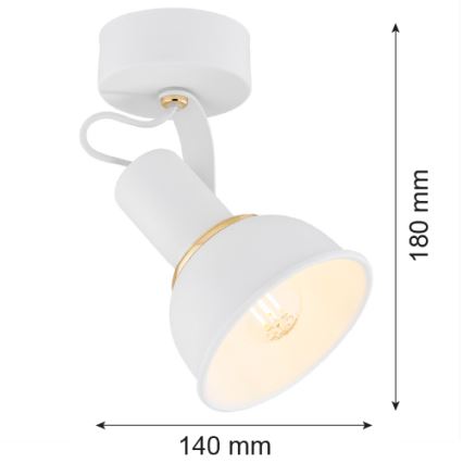Argon 4899 - Luce Spot TWIST 1xE14/7W/230V bianco/oro