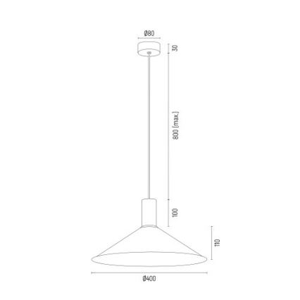 Argon 4911 - Lampadario a sospensione con filo MINORI 1xE27/15W/230V bianco/oro