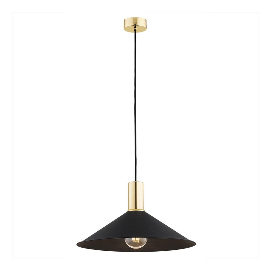 Argon 4912 - Lampadario a sospensione con filo MINORI 1xE27/15W/230V nero/oro